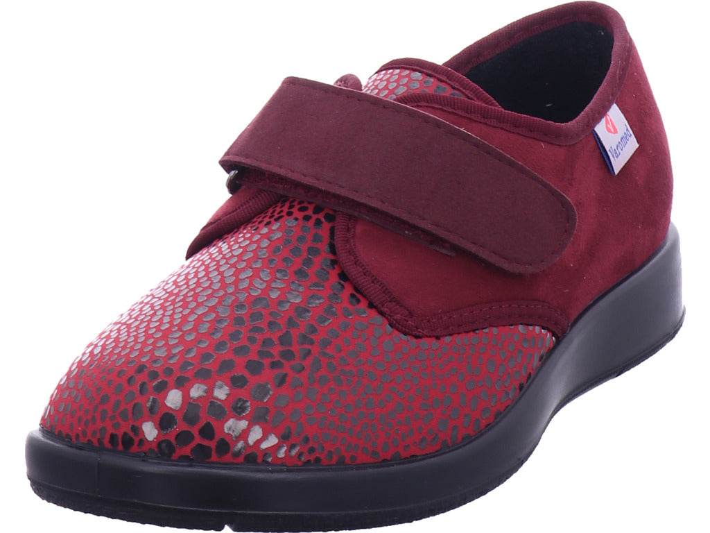 Varomed Damen Hausschuh Zürich Stretchschuh in rot