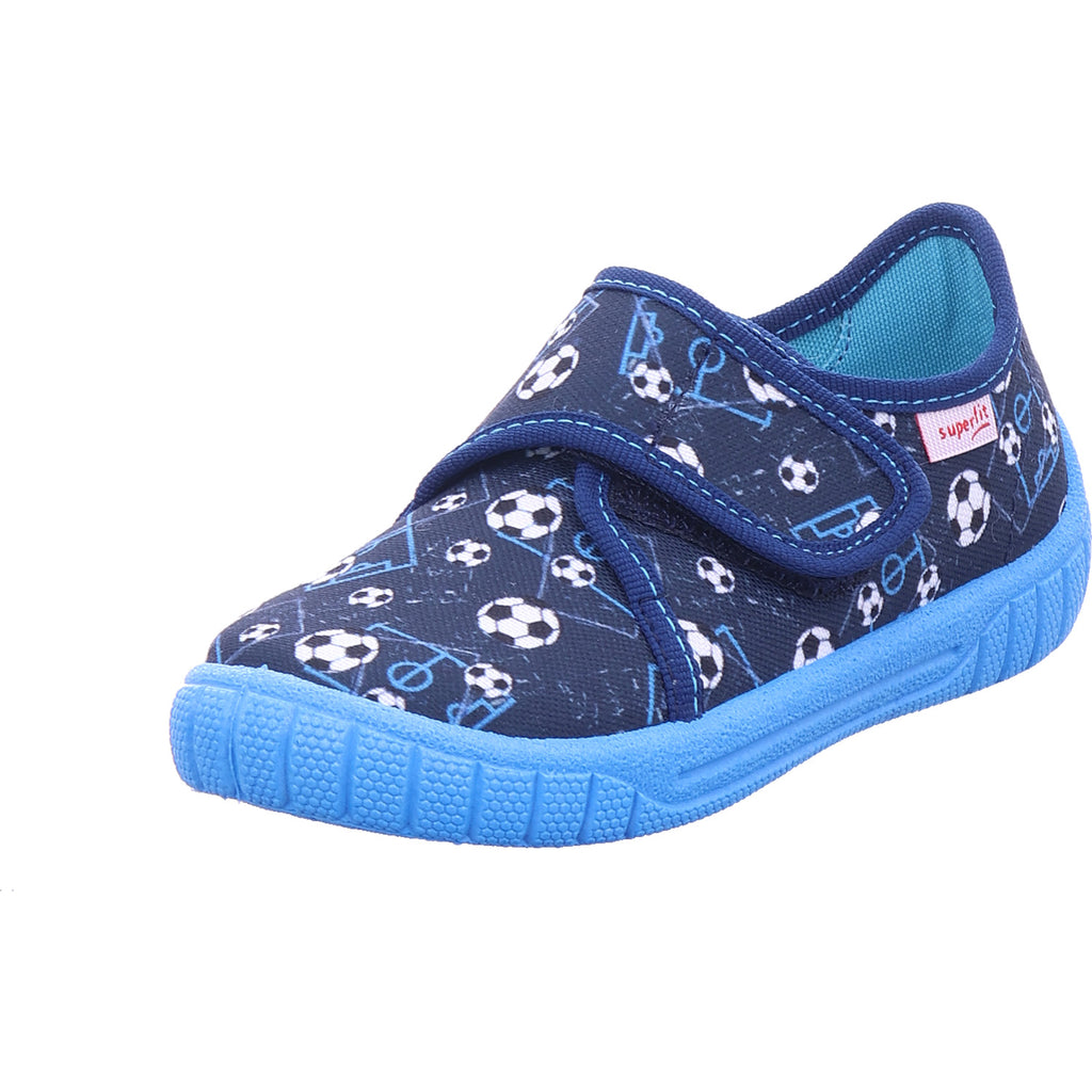 Superfit Jungen Hausschuh Hausschuh Textil \ Bill in blau