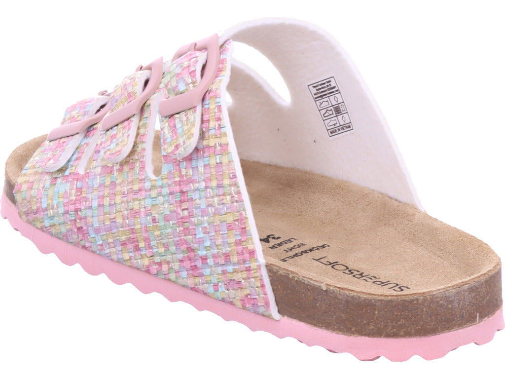 Planet Footwear Girls Deep Footbed Sandals in Rose