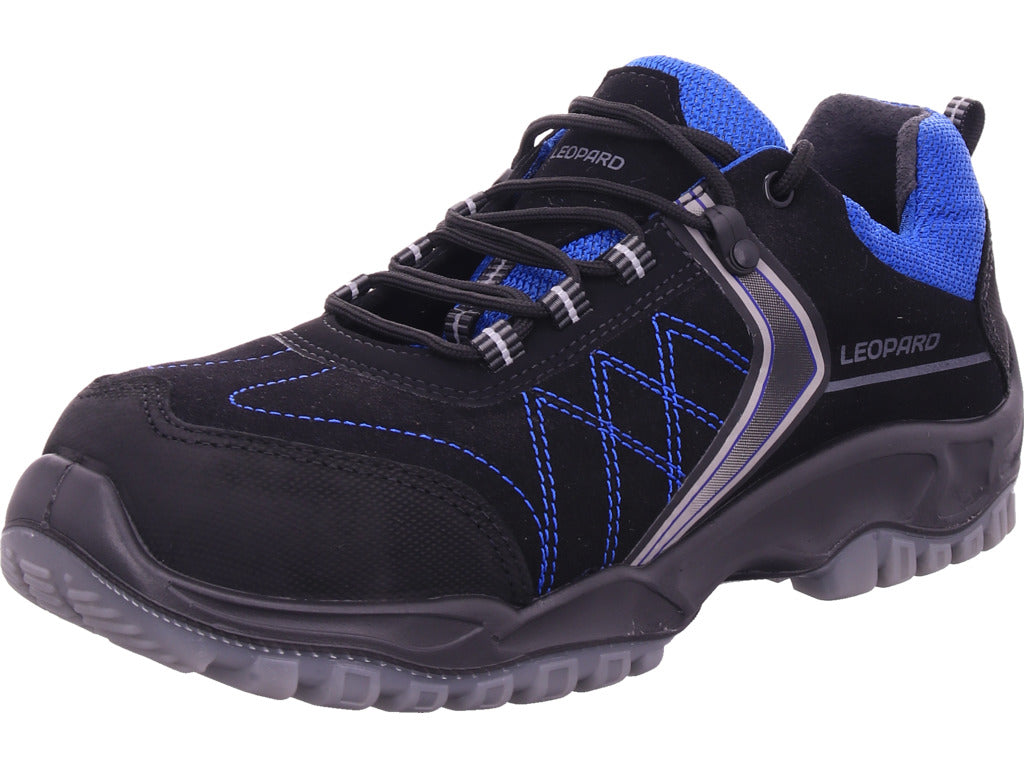 Leopard Herren Arbeitsschuh Sicherheitshalbschuh Gel S3 in schwarz