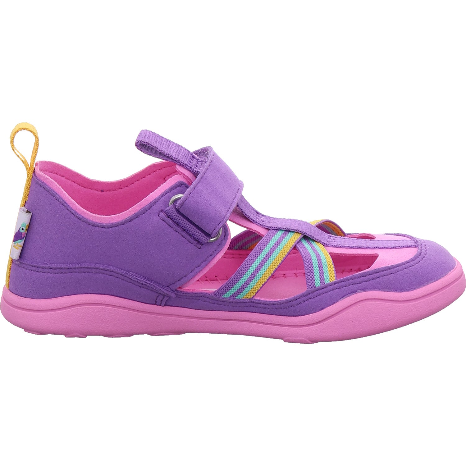 Affenzahn Girls' Barefoot Shoes Vegan Breezy Creative Toucan in Purple