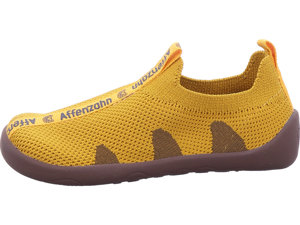 Chlapecké pantofle Affenzahn Knit Flinky Tiger žluté