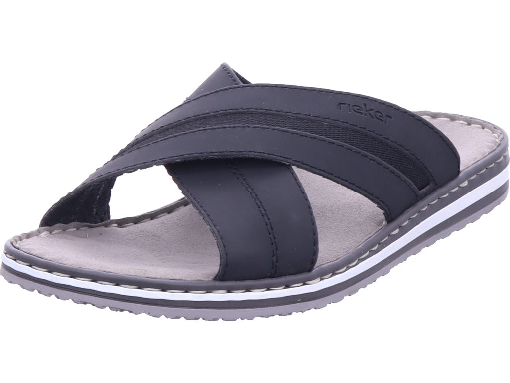 Rieker Herren Pantolette Fsk Herren Sandalen in schwarz
