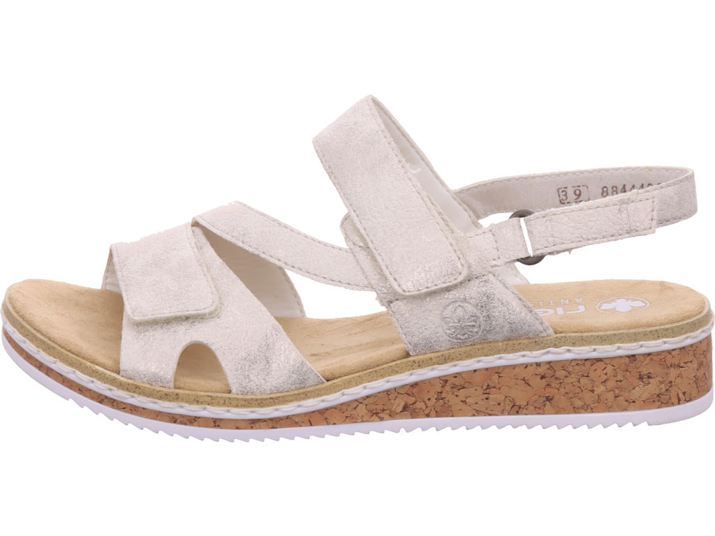 Rieker Damen Sandalette Fsk Damen Sandalen in beige