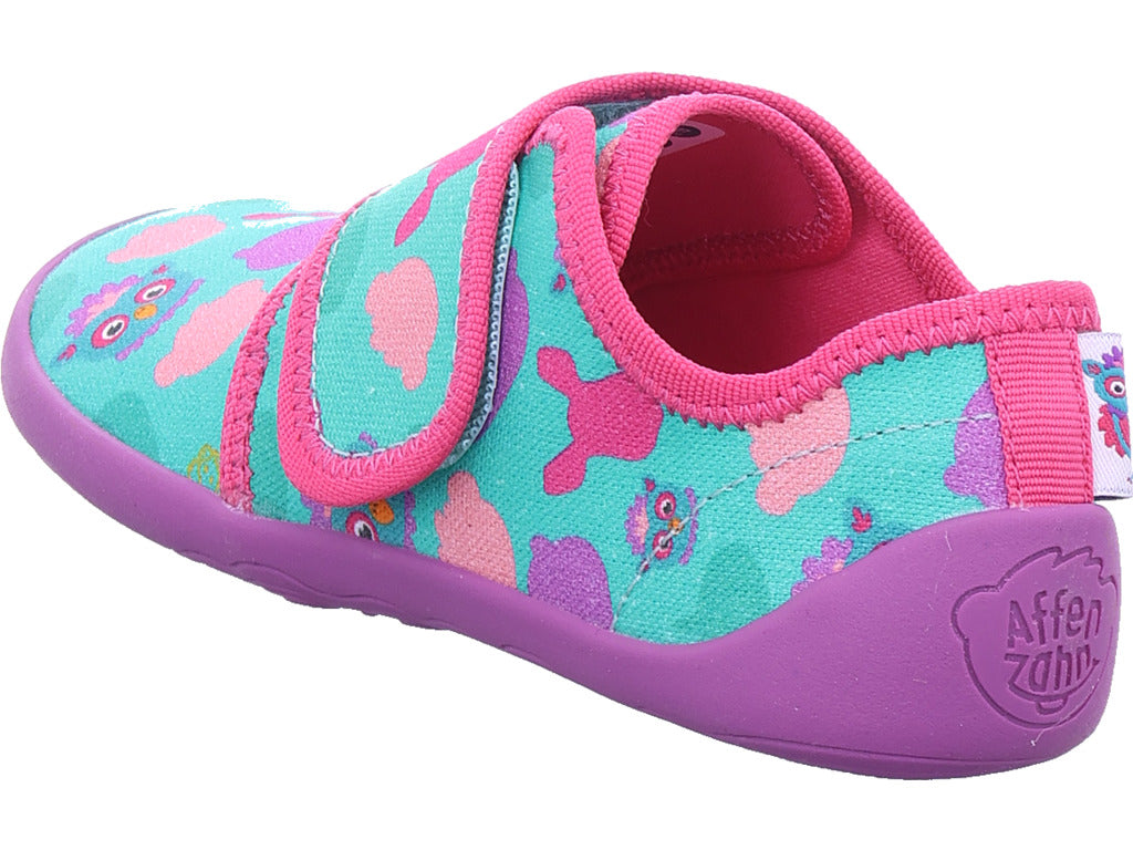 Affenzahn Girls' Barefoot Shoes Movy Owl in Green