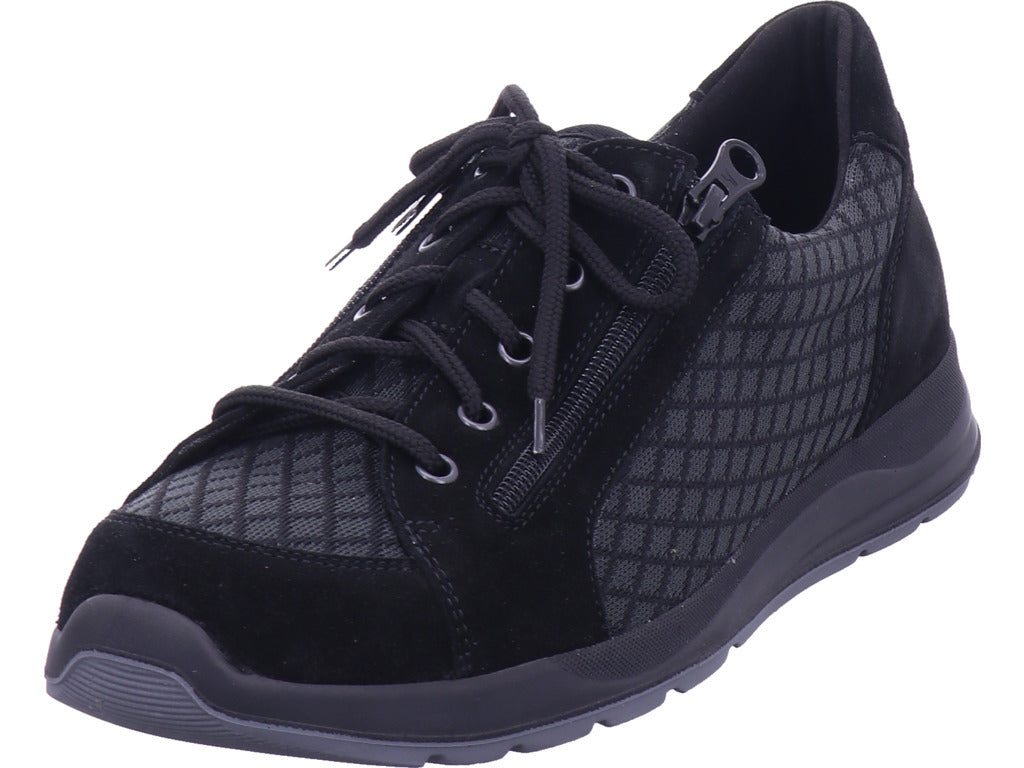 Varomed Herren Halbschuh Houston Schnürschuh Weite K in schwarz