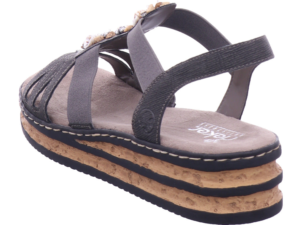 Rieker Damen Sandalette  in grau