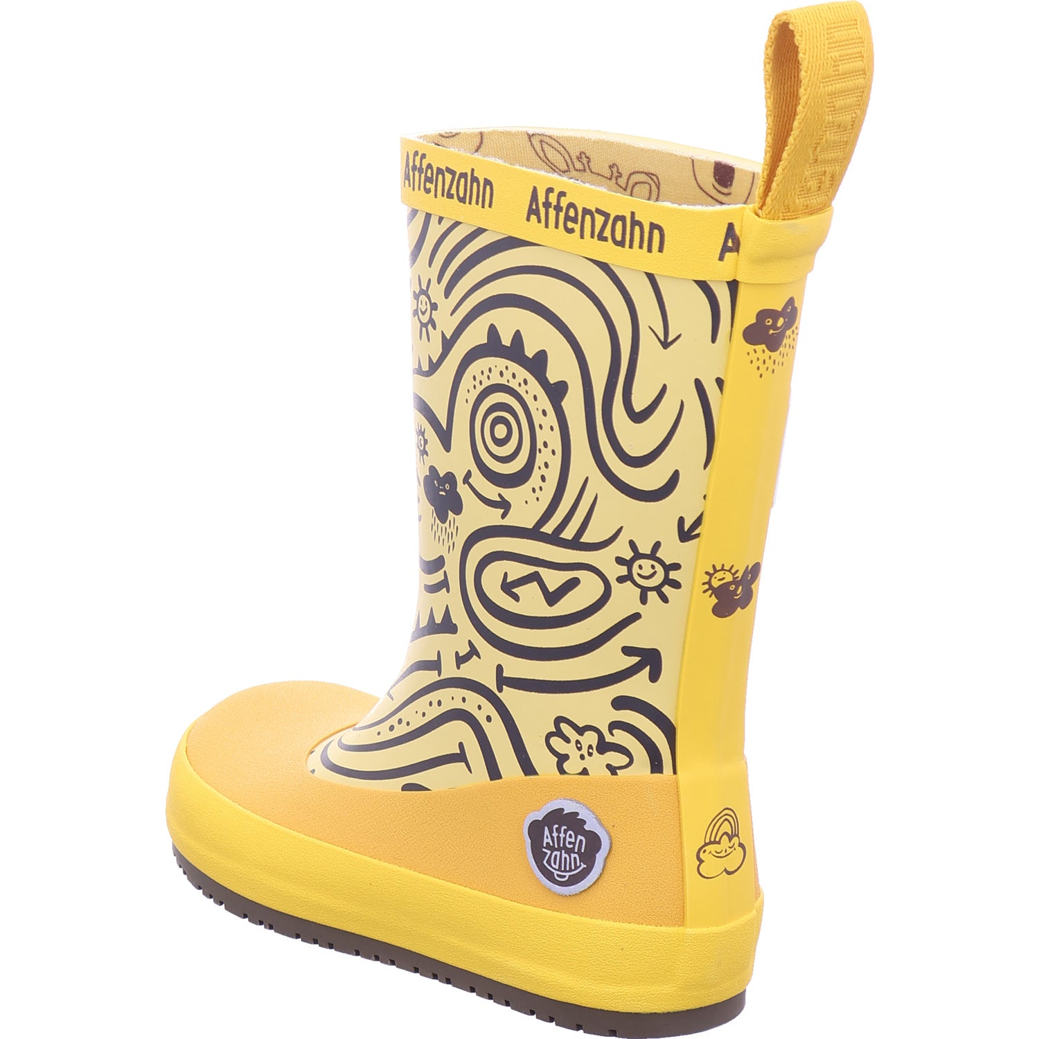 Affenzahn Jungen Gummistiefel Rainboot Vegan Plashy Tiger in gelb