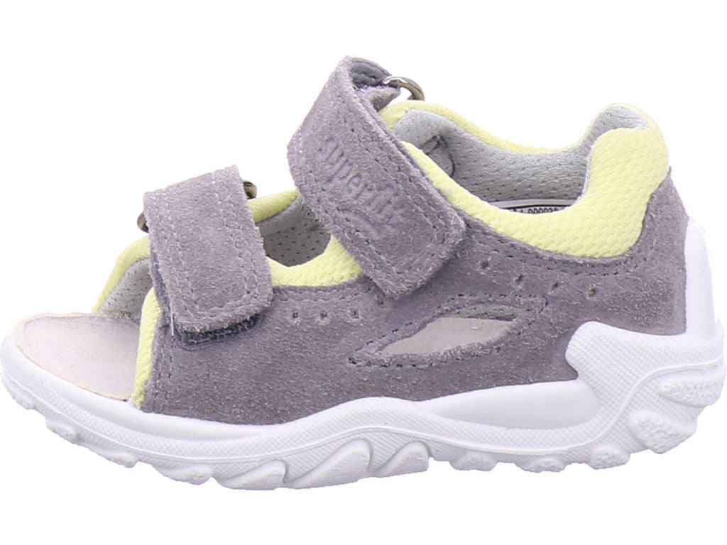 Superfit Jungen Sandalette Sandale Leder \ Flow in grau