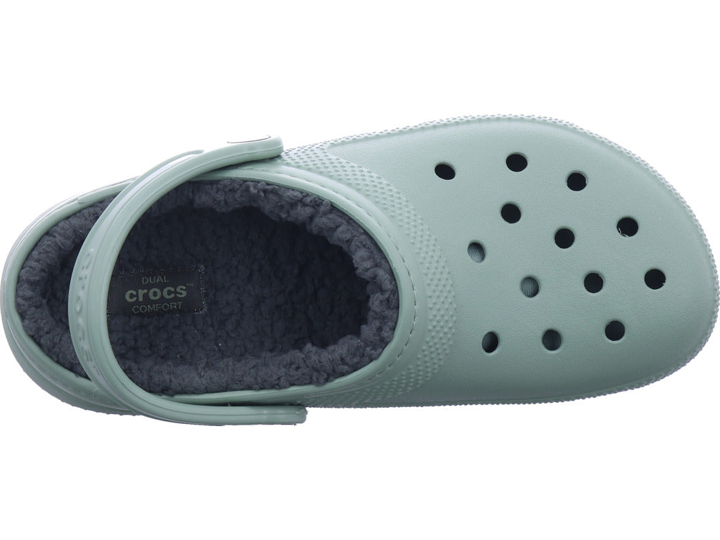 Crocs Damen Badeschuh Classic Lined Clog in grün