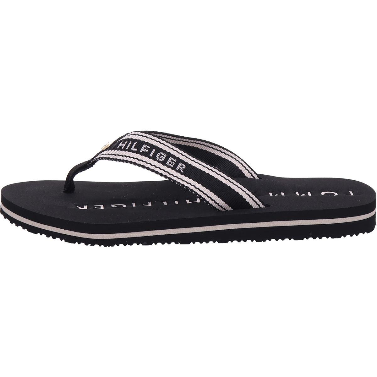 Dámské pantofle Tommy Hilfiger Th Webbing Summer Sandal v černé barvě