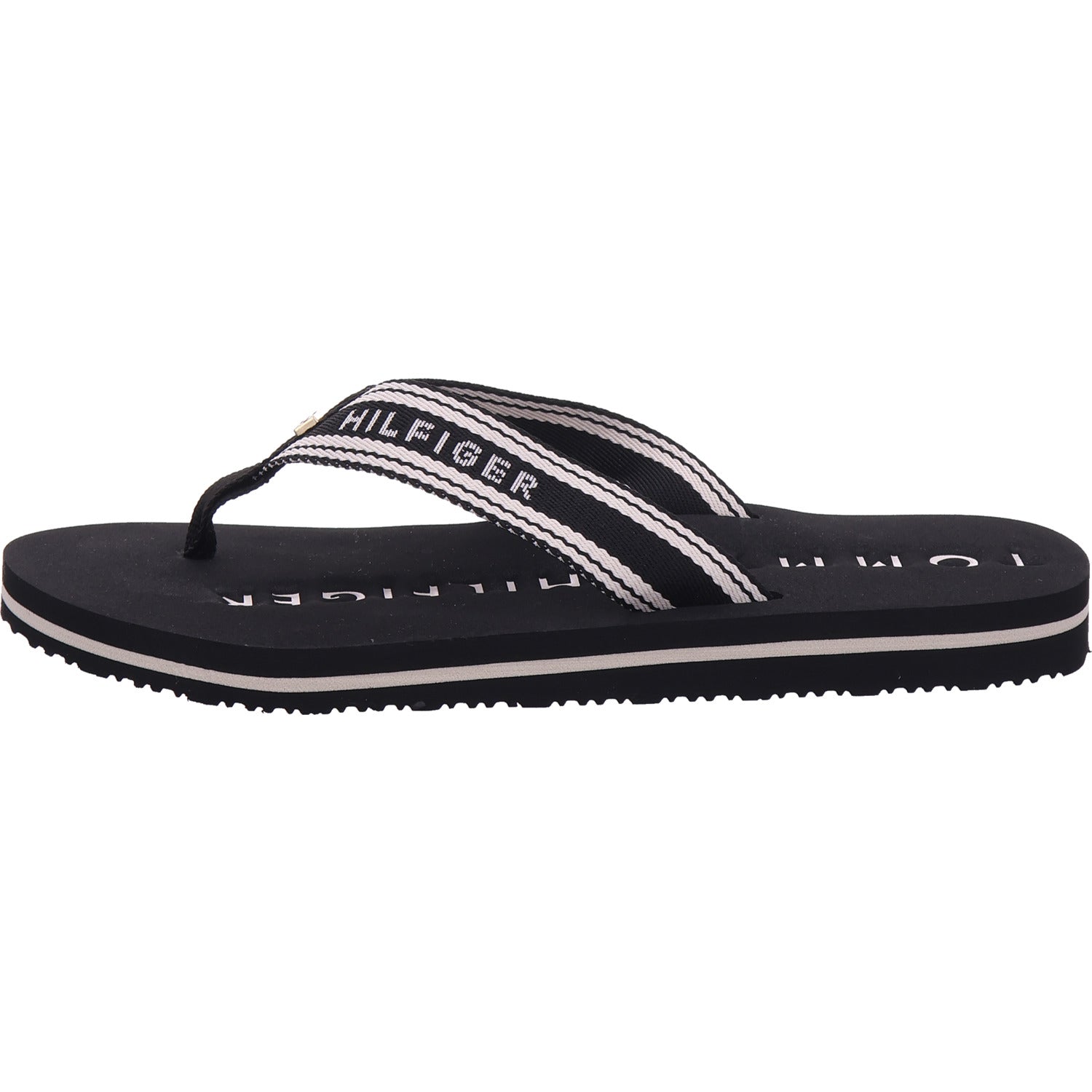 Tommy Hilfiger dámské pantofle Th Webbing Summer Sandal v černé barvě