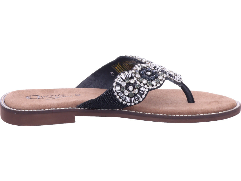 Queens Damen Pantolette  in schwarz