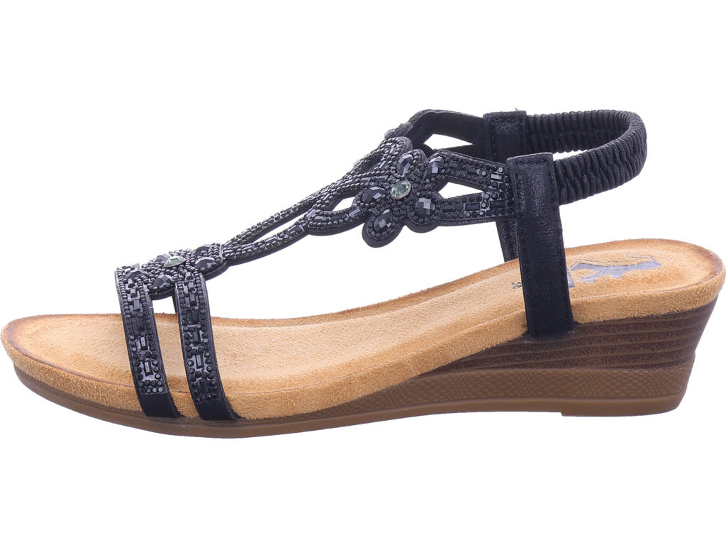 2 GO FASHION Damen Sandalette  in schwarz