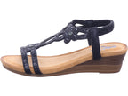 2 GO FASHION Damen Sandalette  in schwarz