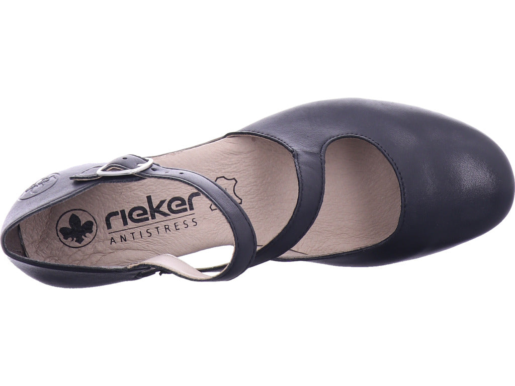 Rieker Damen Pump Fsk Damen Halbschuhe in schwarz