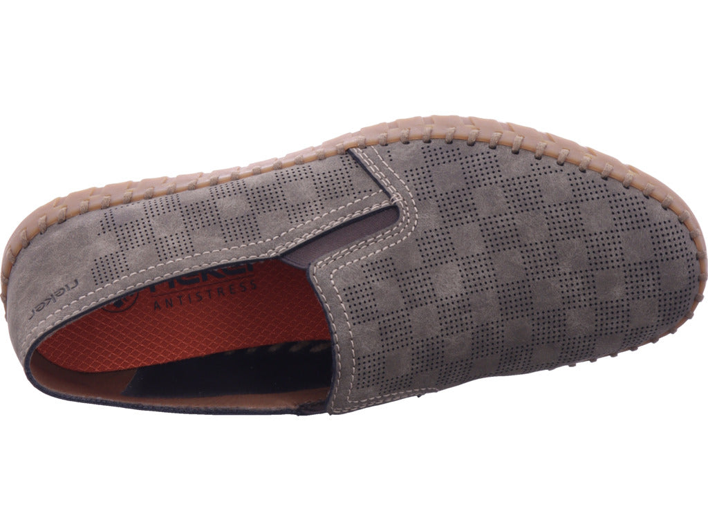 Rieker pánské mokasíny, polobotky v hnědé barvě