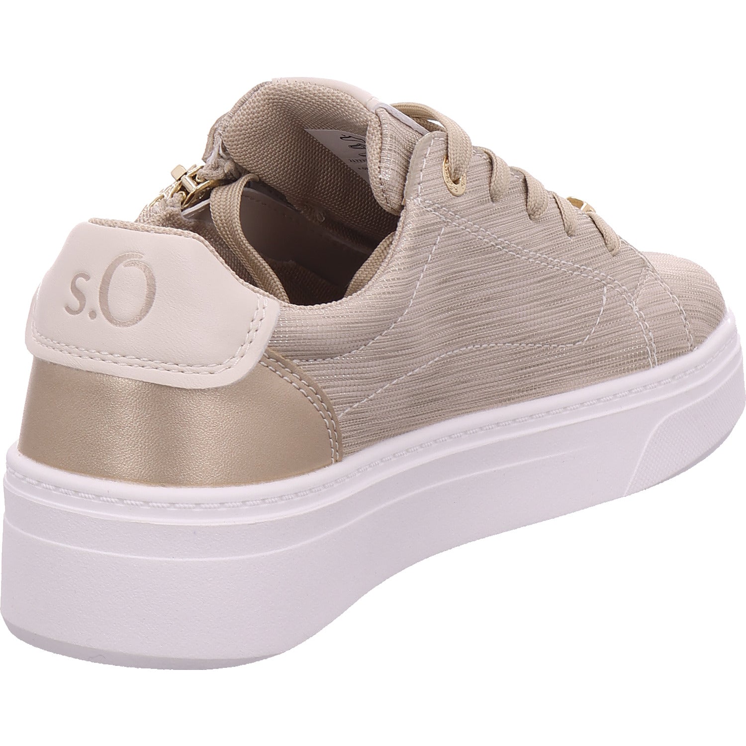 s.Oliver women's sneakers in gold