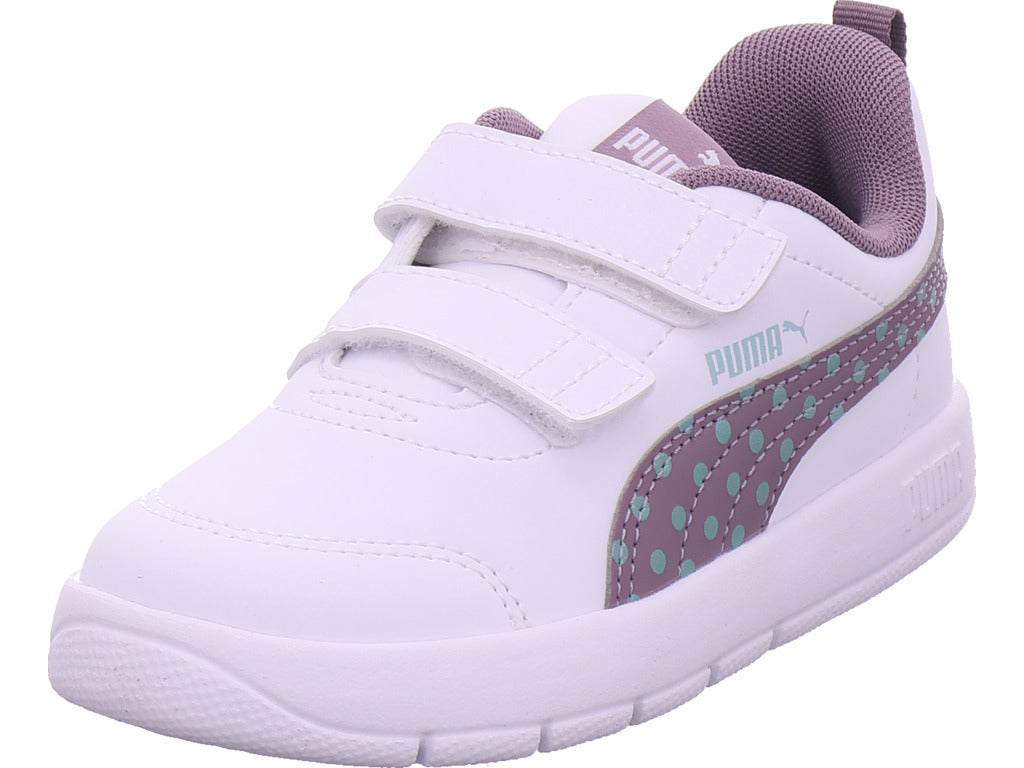 Puma Girls' Sneakers Courtflex V3 Dotty V in White