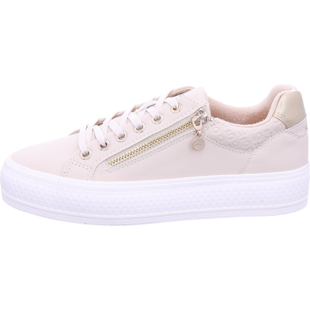 s.Oliver women's sneakers in beige