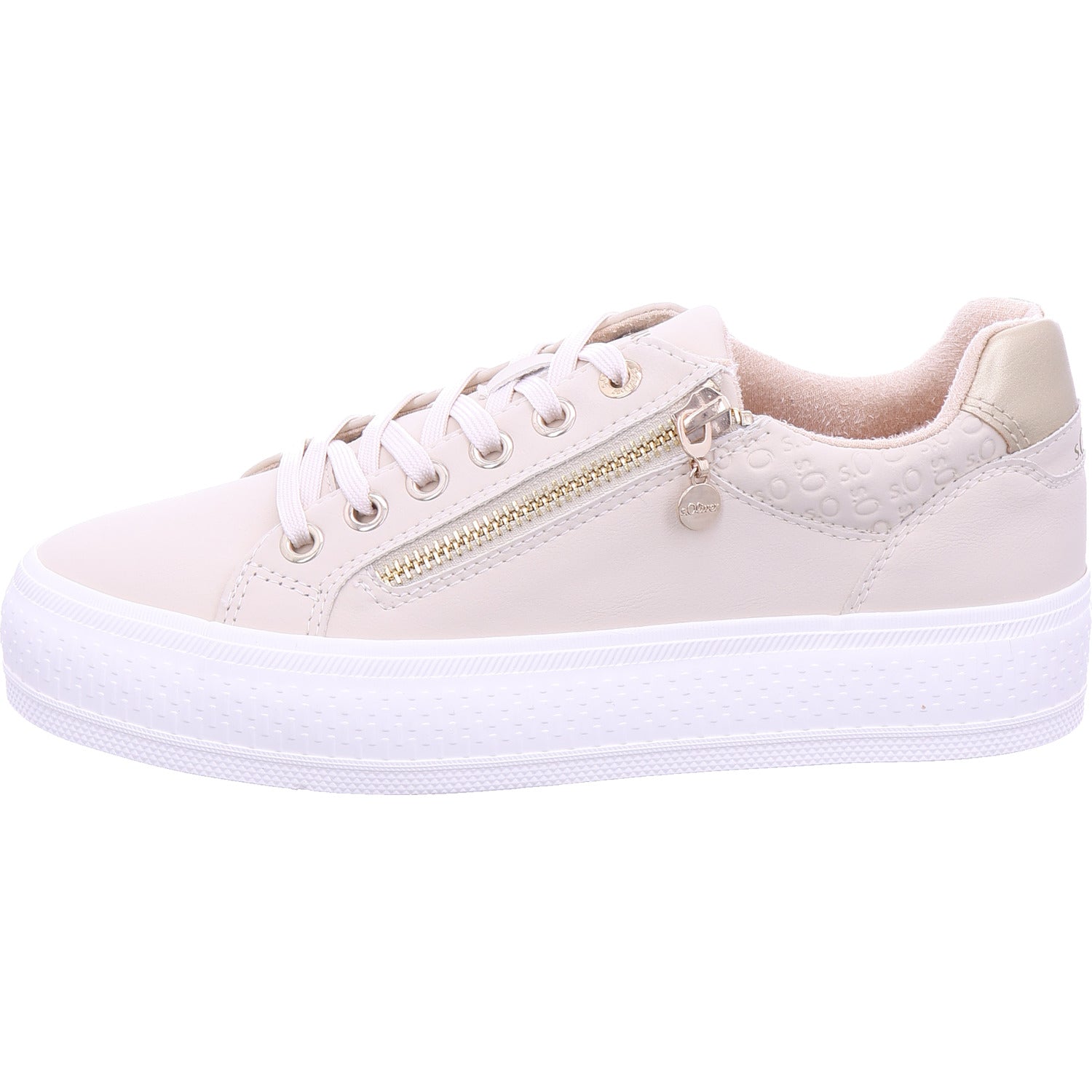 s.Oliver women's sneakers in beige