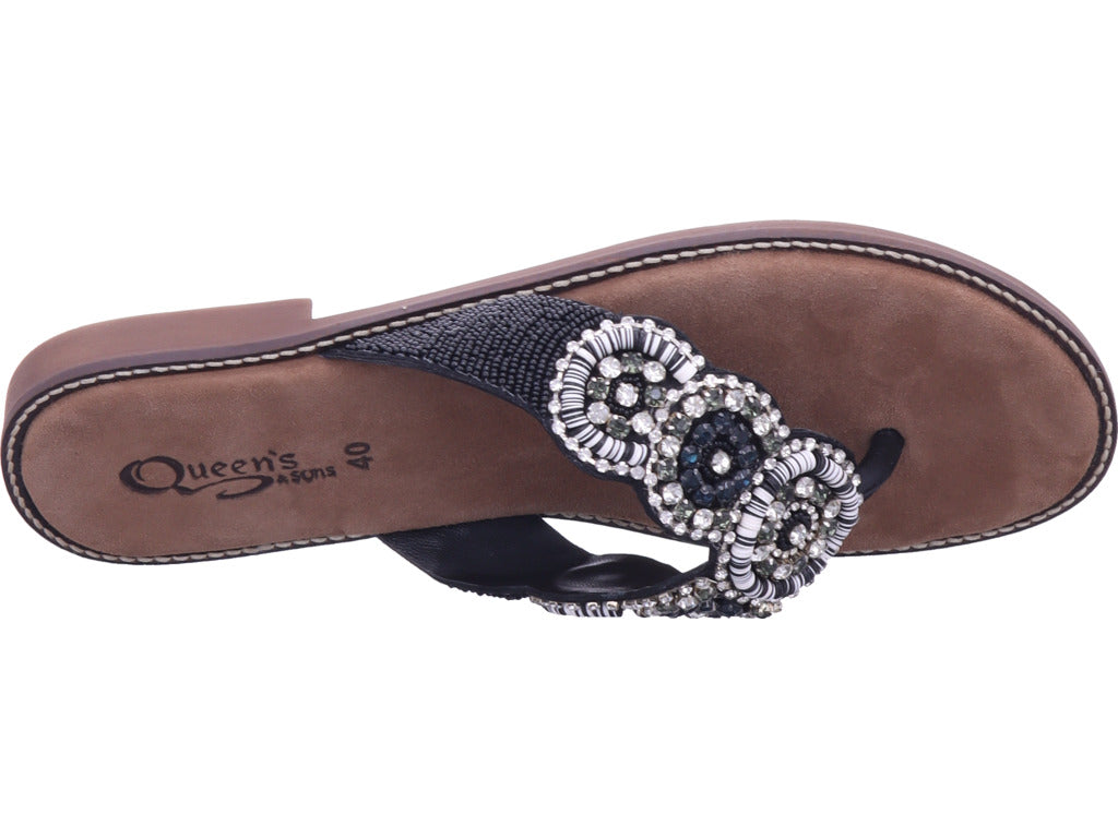 Queens Damen Pantolette  in schwarz