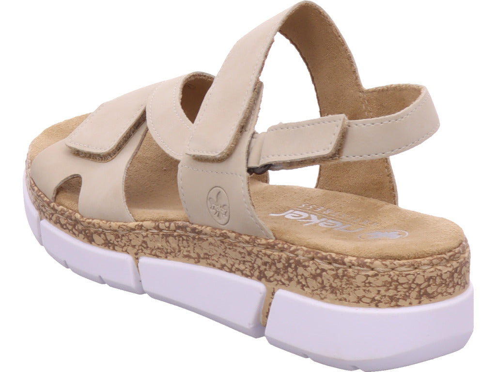 Rieker Damen Sandalette Fsk Damen Sandalen in beige