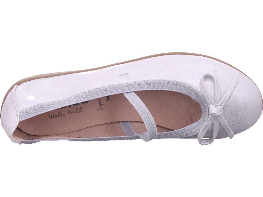 Planet Footwear Dívčí baleríny v bílé