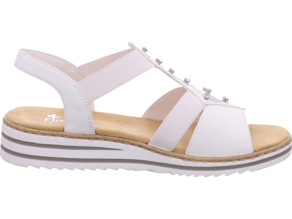 Rieker Damen Sandalette Fsk Damen Sandalen in weiß