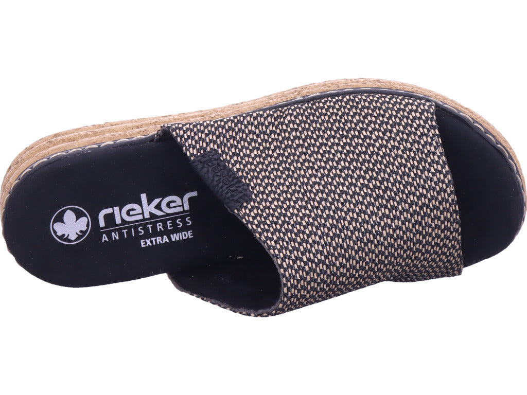 Rieker Women's Mule Fsk Women's Sandals in Black