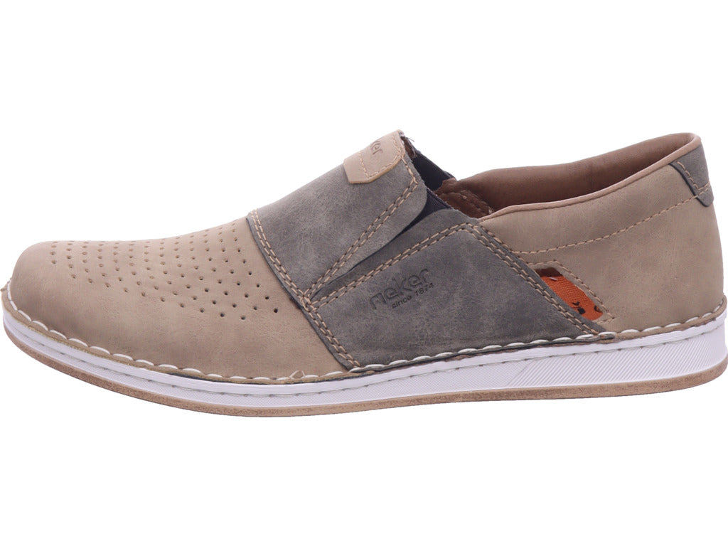 Rieker Herren Slipper Fsk Herren Halbschuhe in beige