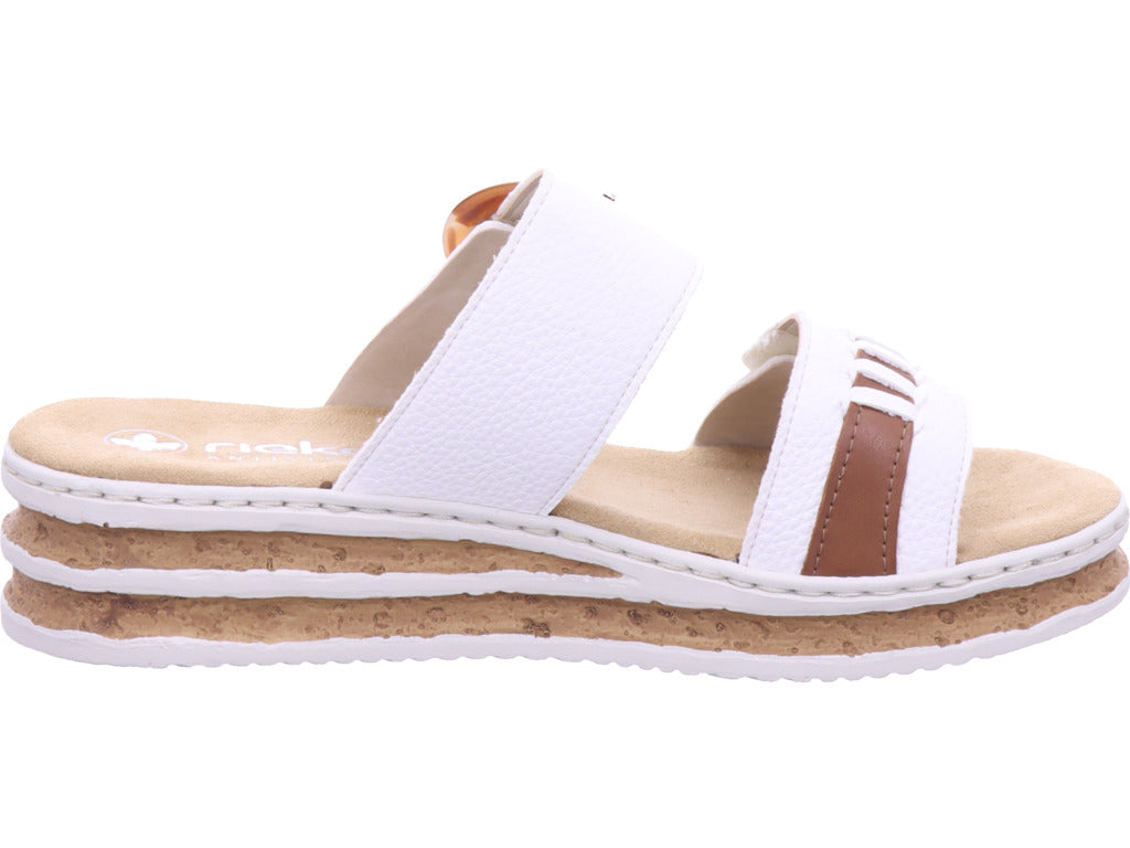 Rieker women's mule Fsk women's sandals in white
