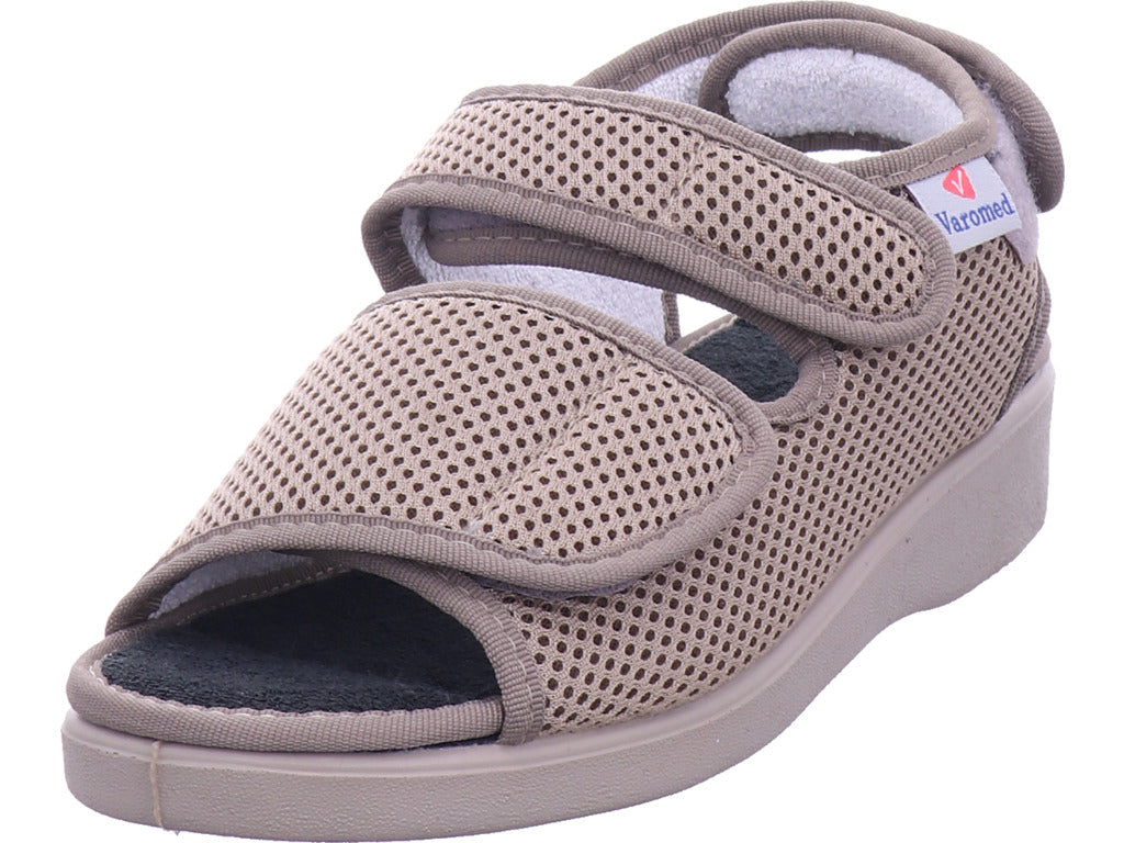 Varomed Unisex - Adult Slipper Genua Velcro Shoe in beige