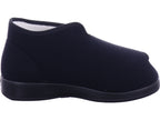 Varomed Unisex - Erwachsene Hausschuh Genua Klettschuh in schwarz