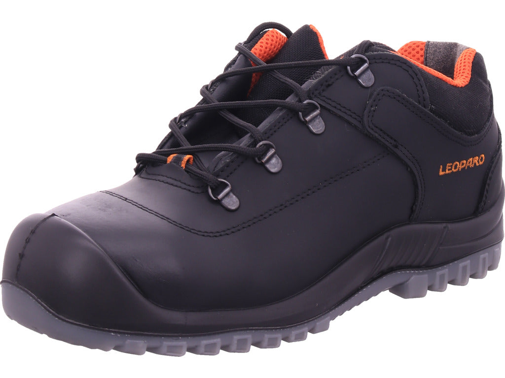 Leopard Herren Arbeitsschuh Sicherheitshalbschuh S3 in schwarz