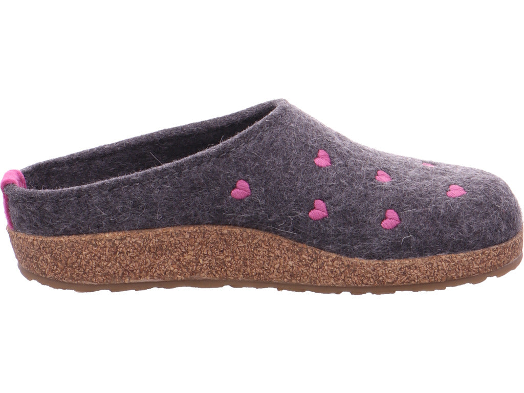 Haflinger Damen Hausschuh  in grau