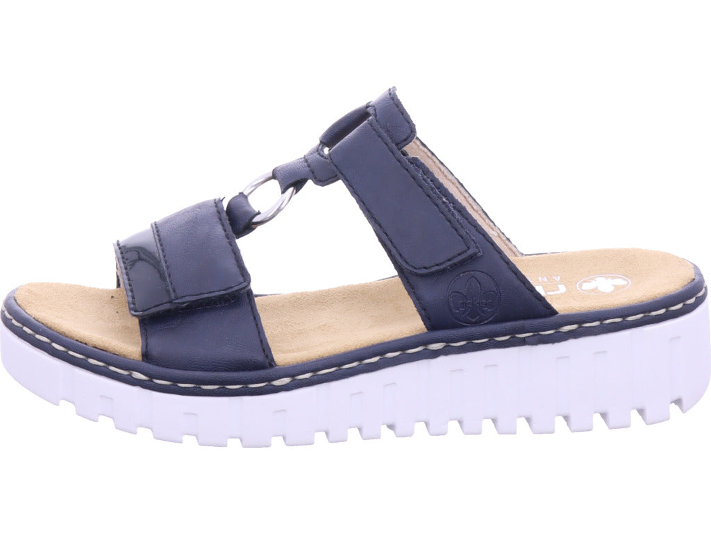Rieker Women's Mule Fsk Women's Sandals in Blue
