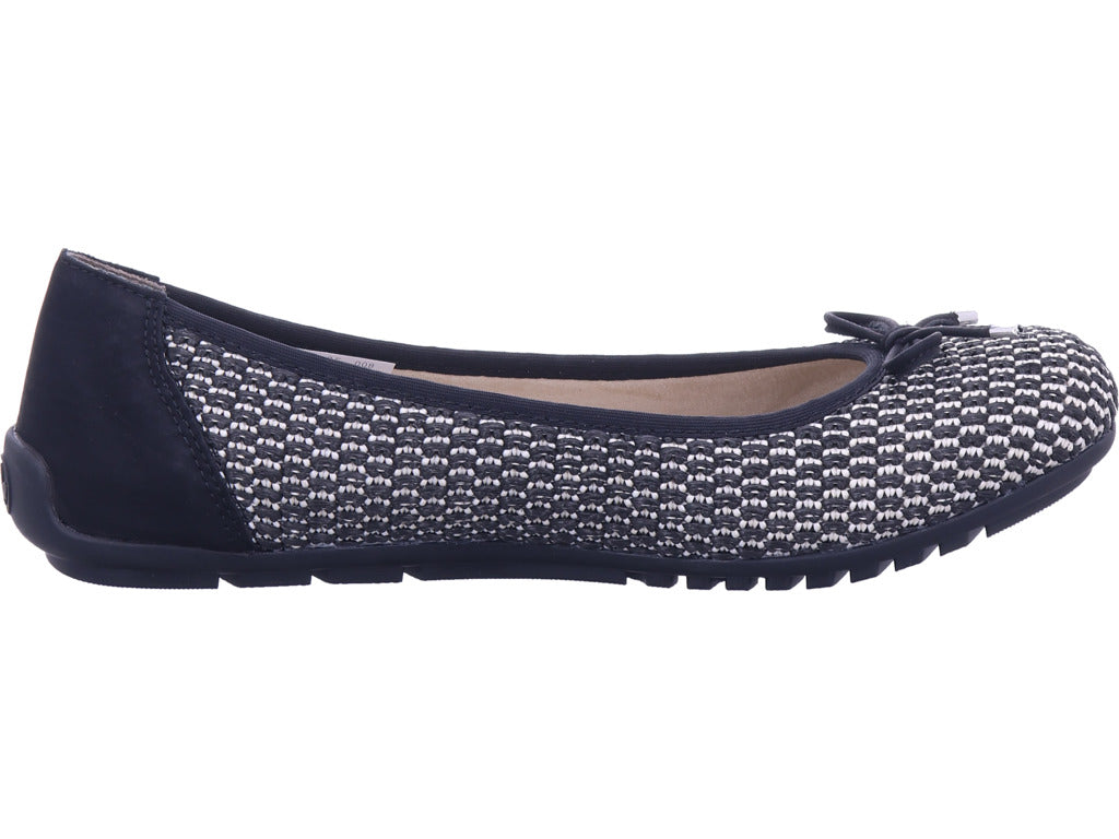 Rieker Damen Ballerina  in schwarz