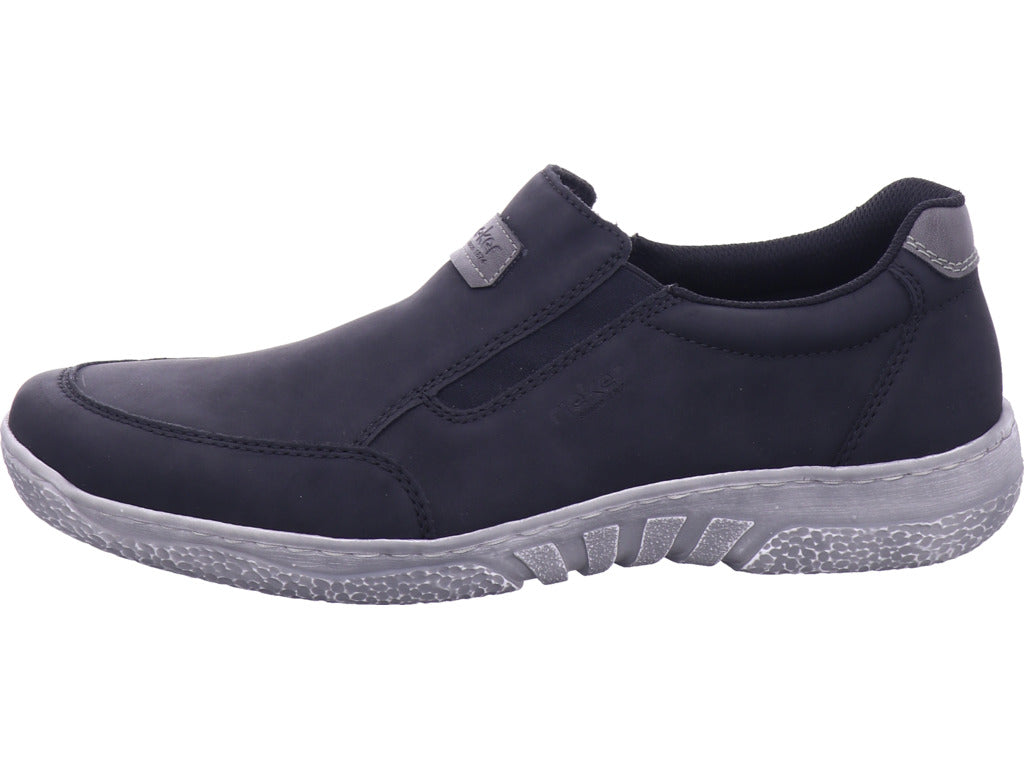 Rieker Herren Slipper Fsk Herren Halbschuhe in schwarz