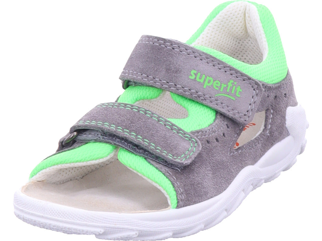 Superfit Jungen Sandale Sandale Leder \ Flow in grau