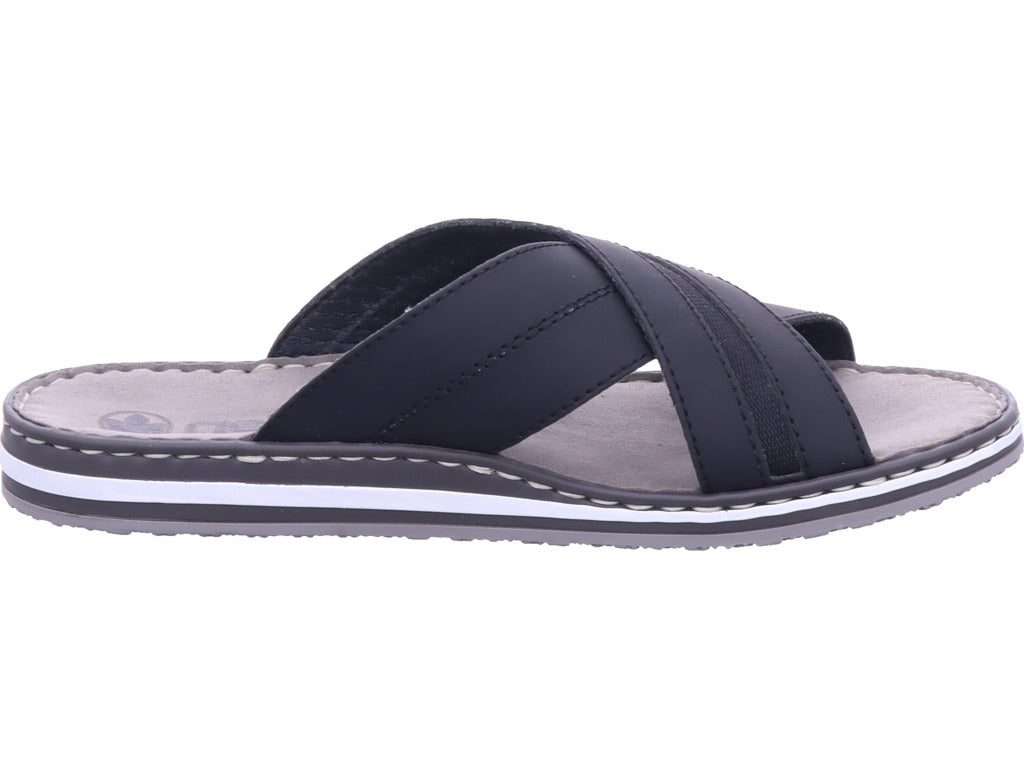 Rieker Herren Pantolette Fsk Herren Sandalen in schwarz