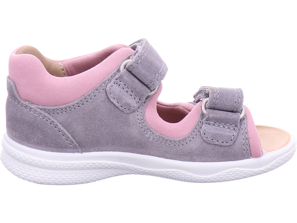 Superfit Mädchen Sandalette Sandale Leder \ Polly in grau