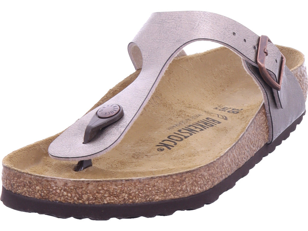 Birkenstock Women's Mule Gizeh Birko-Flor in beige