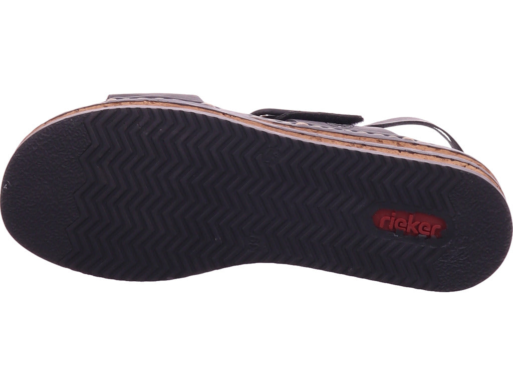 Rieker Damen Sandalette Fsk Damen Sandalen in schwarz