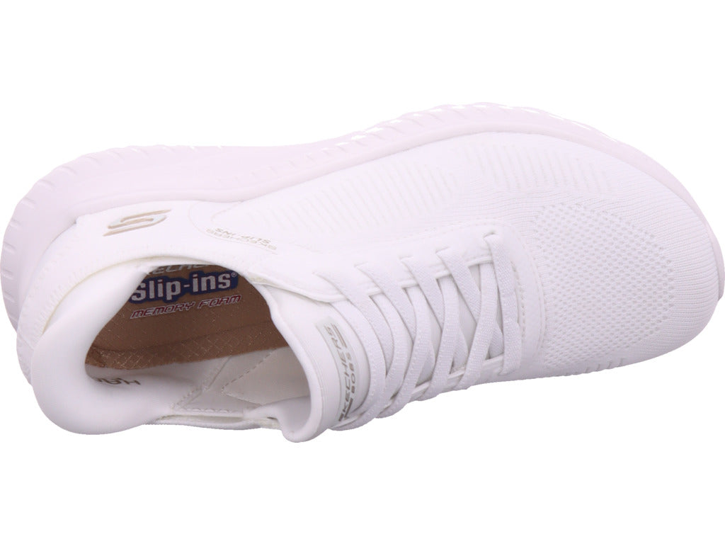 SKECHERS Women's Bobs Squad Sneakers in White