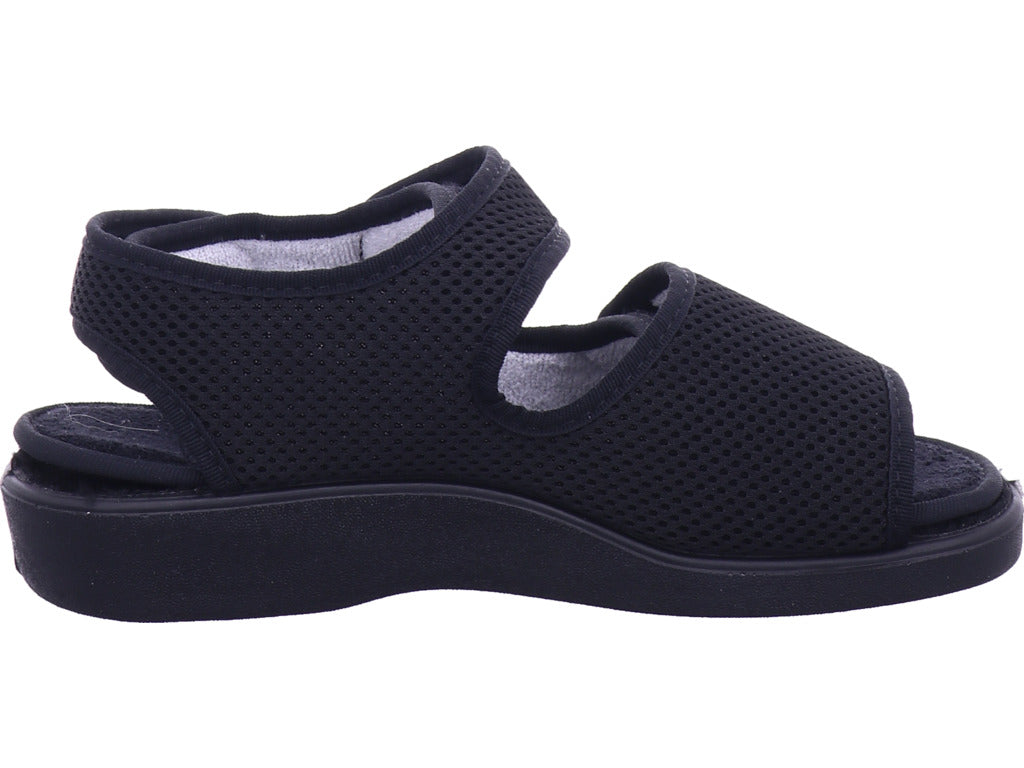 Varomed Damen  Genf Klettsandale Schwarz in schwarz
