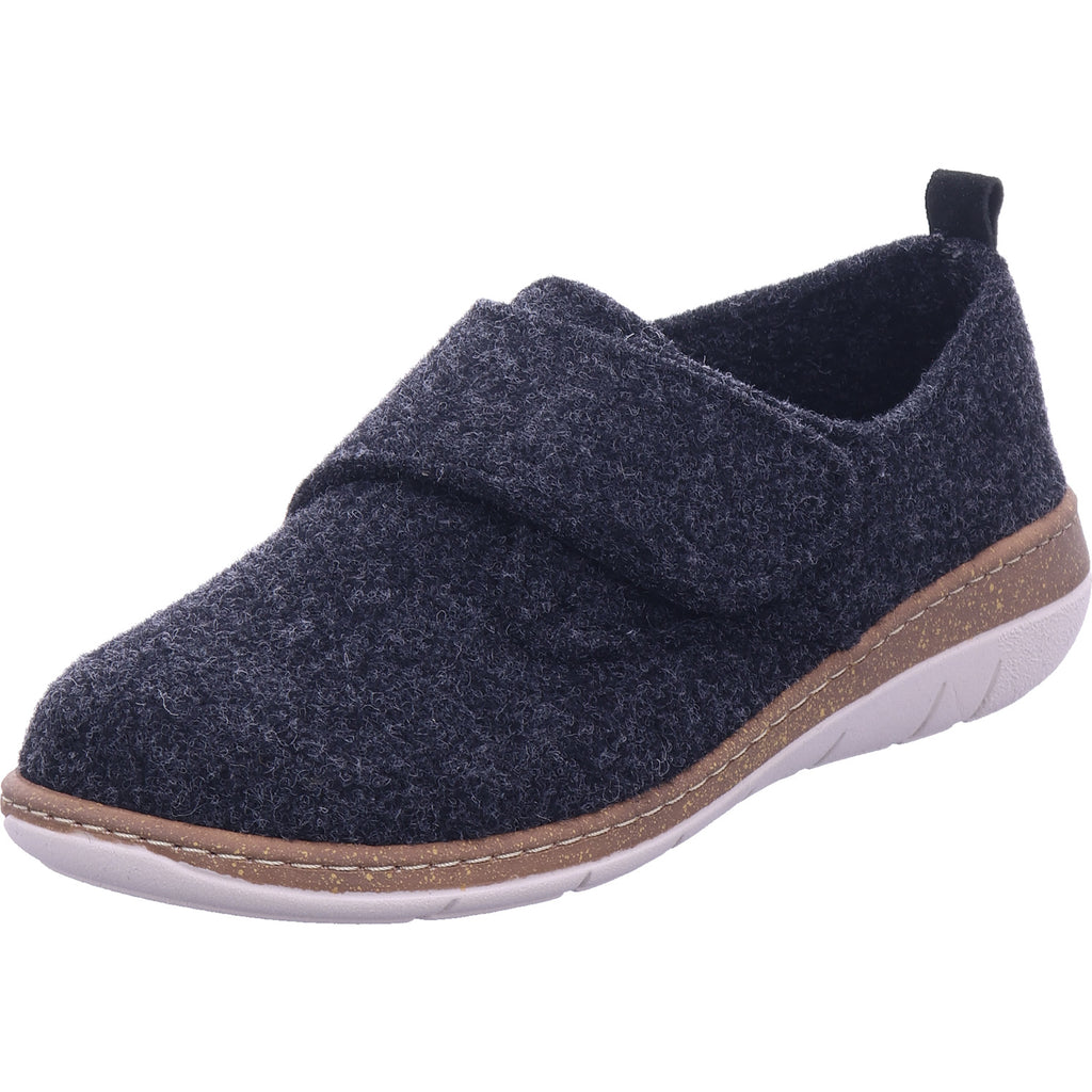Florett Damen Hausschuh Wenke Slipper in schwarz