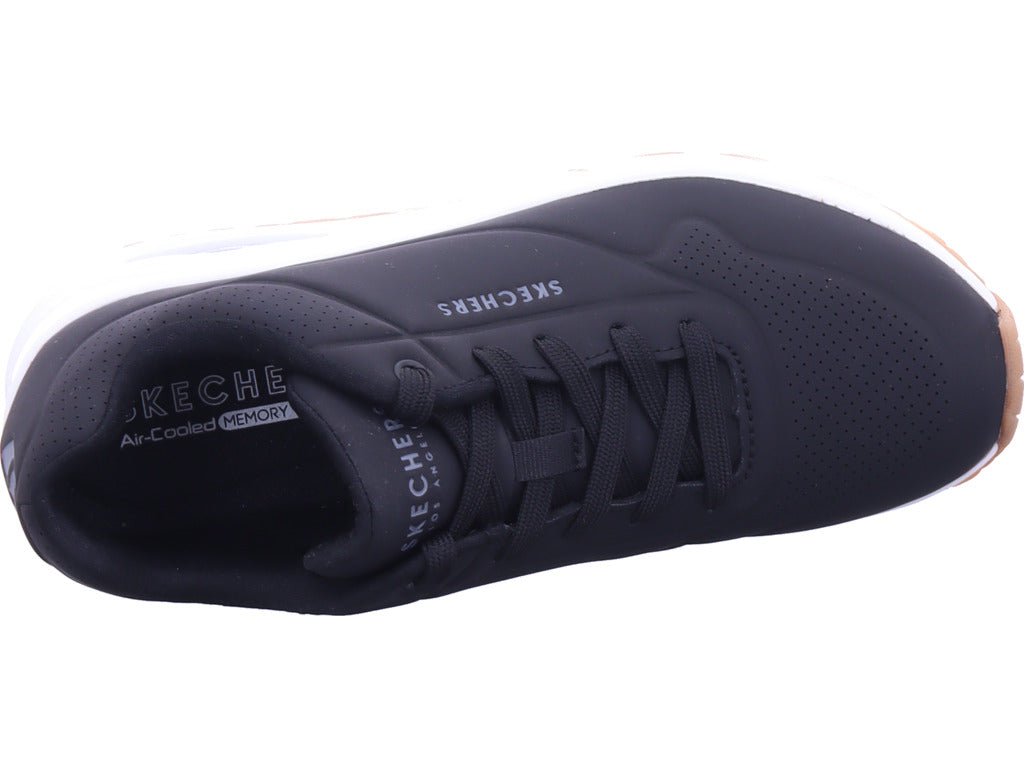SKECHERS Damen Sneaker Uno Stand 0 in schwarz
