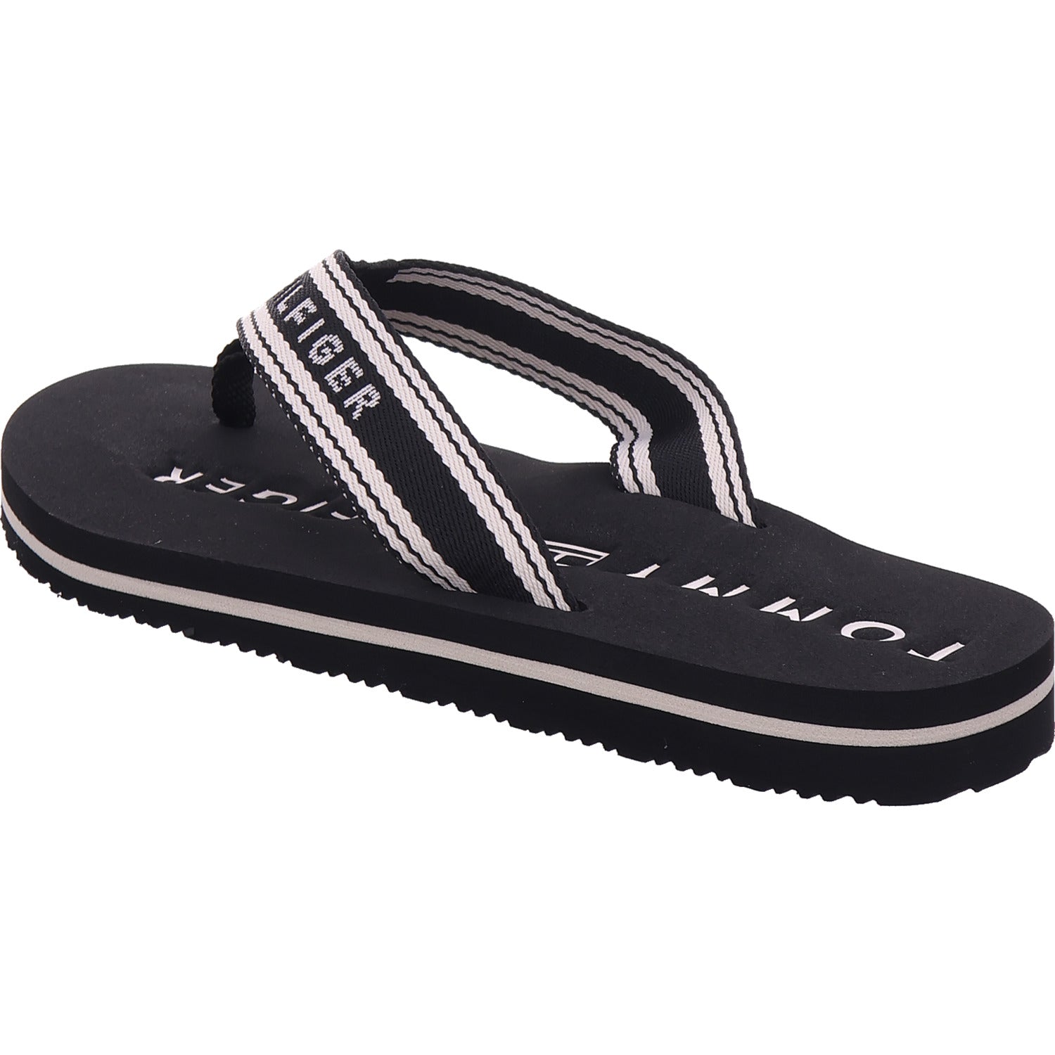 Tommy Hilfiger dámské pantofle Th Webbing Summer Sandal v černé barvě