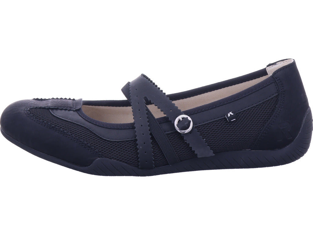 Rieker Damen Ballerina  in schwarz